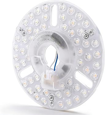 5.3 Inch Ceiling Fan LED Light Replacement, LED Retrofit Light Kit for Ceiling Fan and Flush Mount Ceiling Light, 24W 3CCT Dimmable 3000K 4000K 6000K, Magnetic Easy Installation