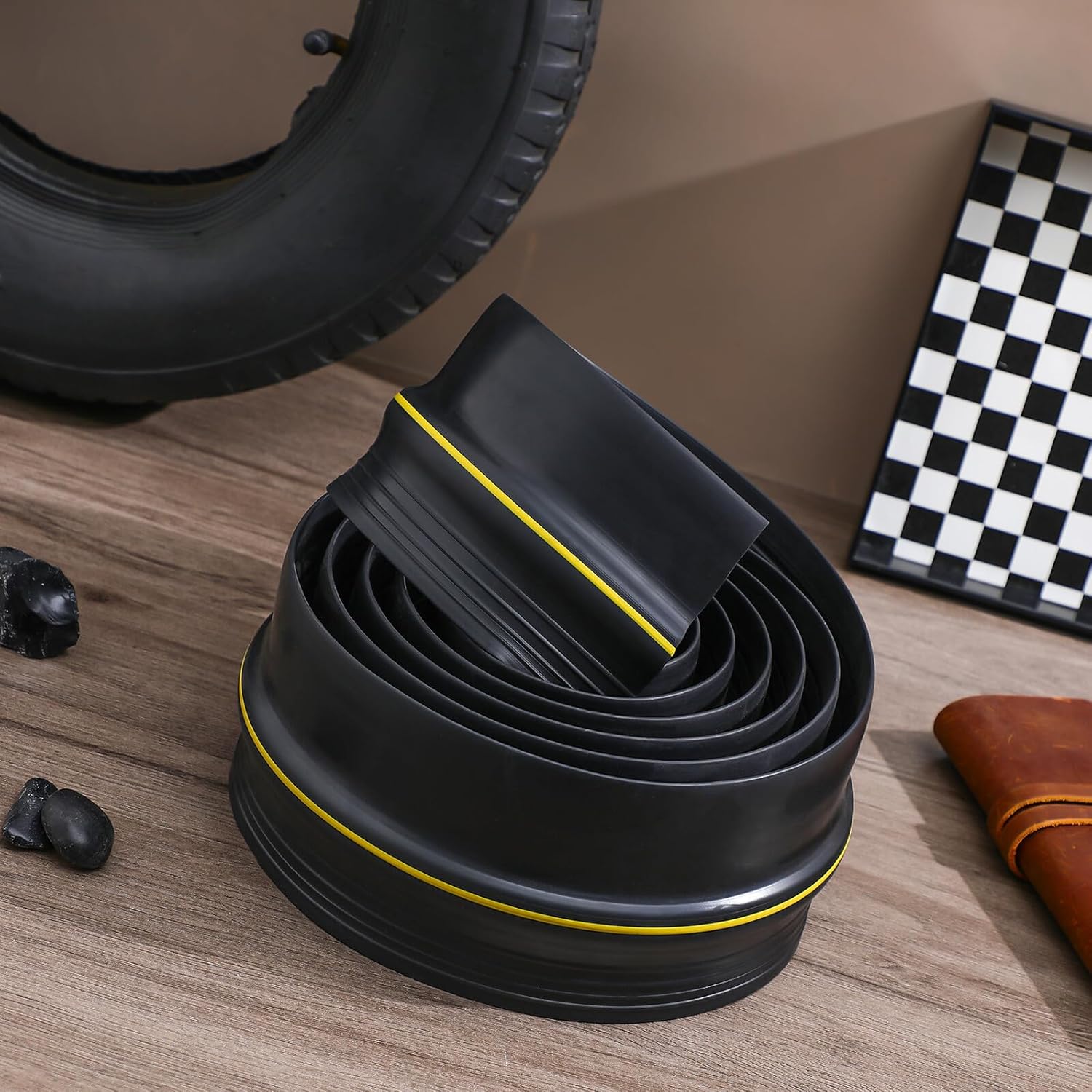 VILLCASE Garage Door Seal Kit 3 Meter Weather Strips Rubber Bottom Door Seal Strip Universal Weatherproof Barrier for Garage Floor Weatherproofing