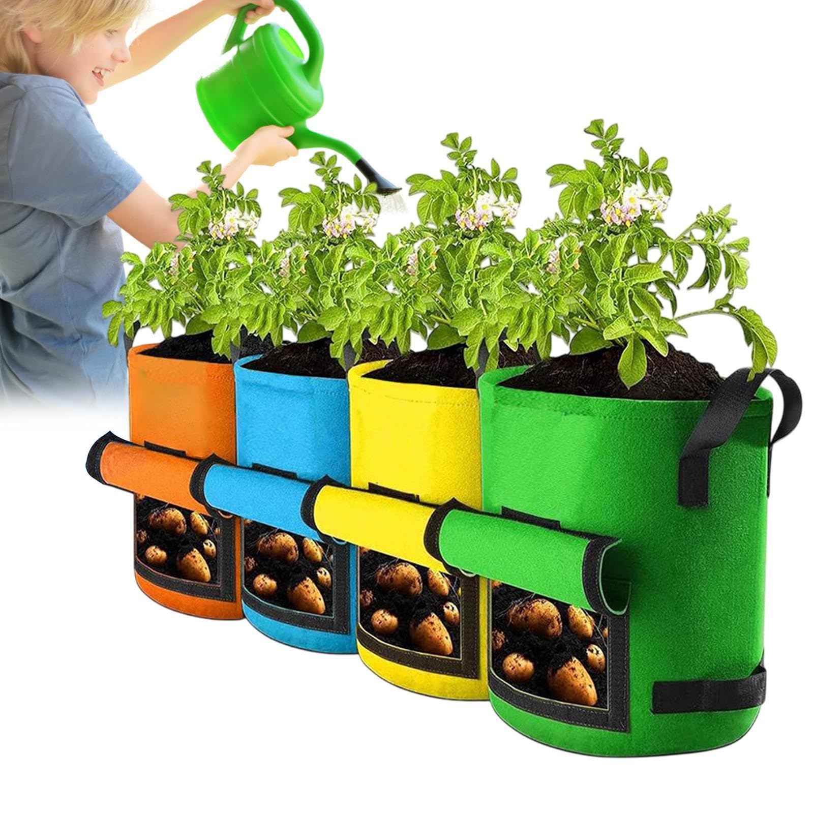 Sacos de Cultivo de Patatas Macetas de Tela para Vivero