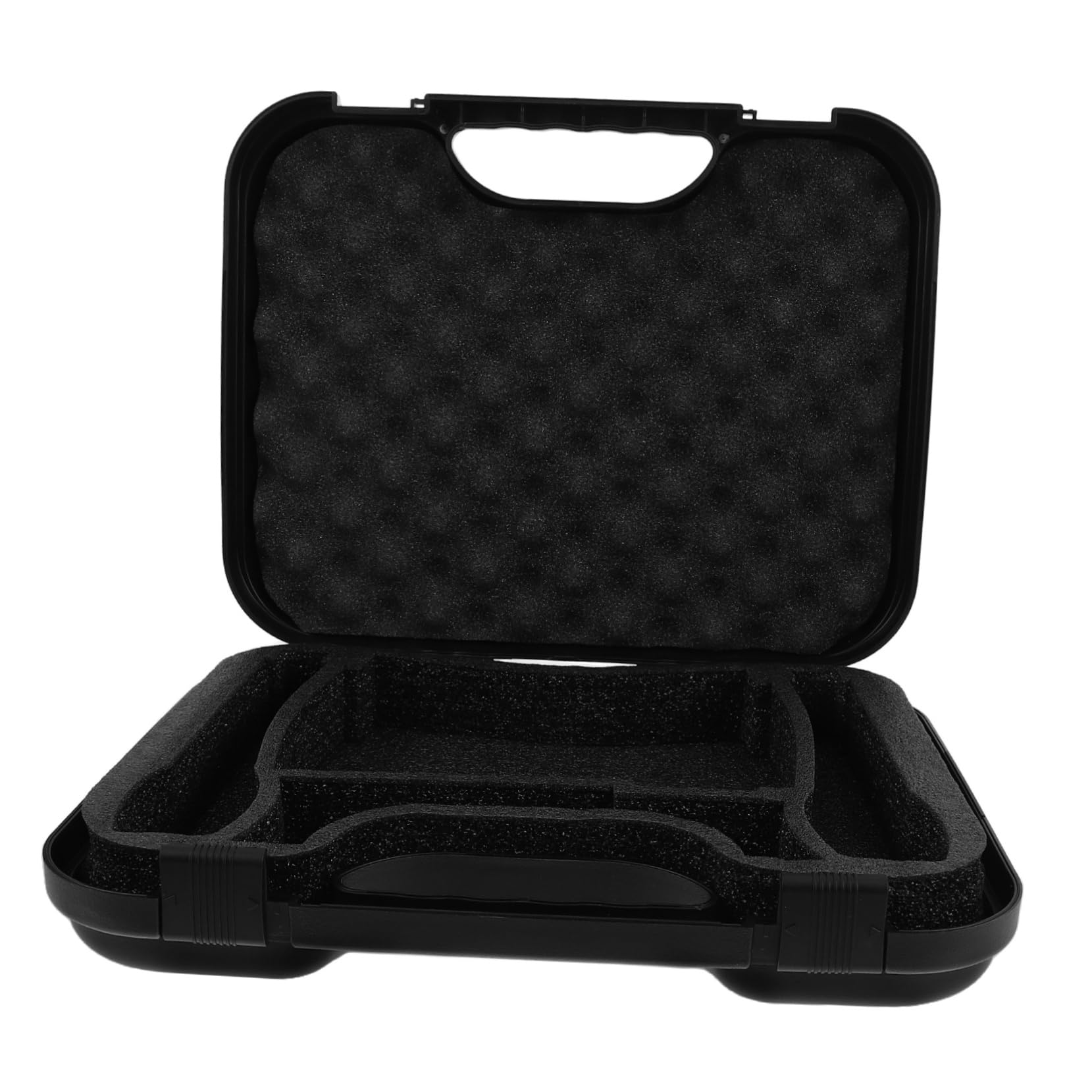 Custodia Microfono Rigida con Design Palmare in Plastica e Spugna, Protezione Antiurto e Grande Capacità, per Podcast e Attrezzature Audio da Viaggio