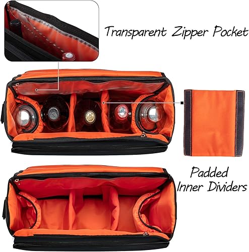 Vista 3 de CURMIO Bolsa de Bartender, Bolsa de Viaje para Juego de Herramientas de Bar, Kits de Bartender para Almacenamiento con Compartimentos Acolchados