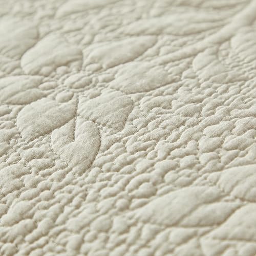 Miniatura 9 de Brandream Juego de edredones de 5 piezas, color beige, tamaño Queen, King, juego de ropa de cama de lujo para casa de campo, colchas acolchadas de