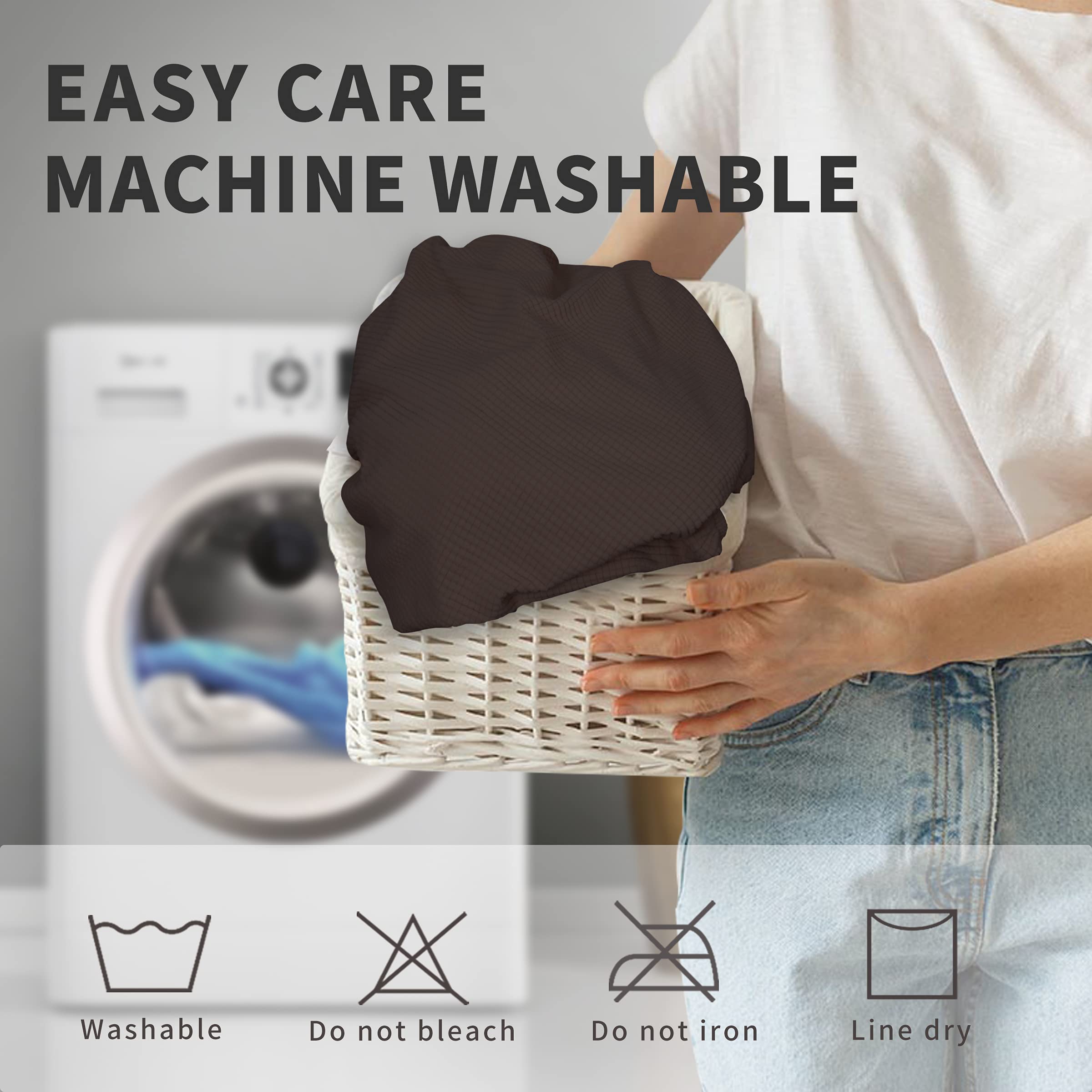 Easy-Going Funda de sofá reclinable 100% Impermeable Doble, Funda elástica de 8 Piezas con Bolsillo, Funda de sofá Jacquard de 3 plazas, Lavable a Prueba de Fugas (sofá, Chocolate)