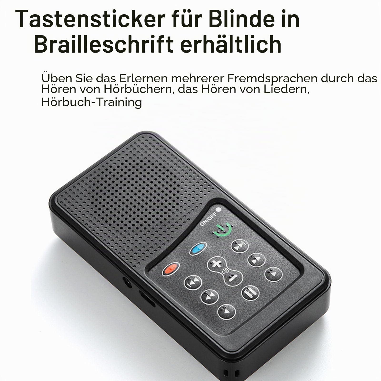 Audio Bible Player für Senioren, Solar Powered Scripture Hörbuch Player mit 4 GB Kapazität und Kopfhörer, Tragbarer Elektronischer Sound (Deutsch, Weltglied, 288 Hymne)