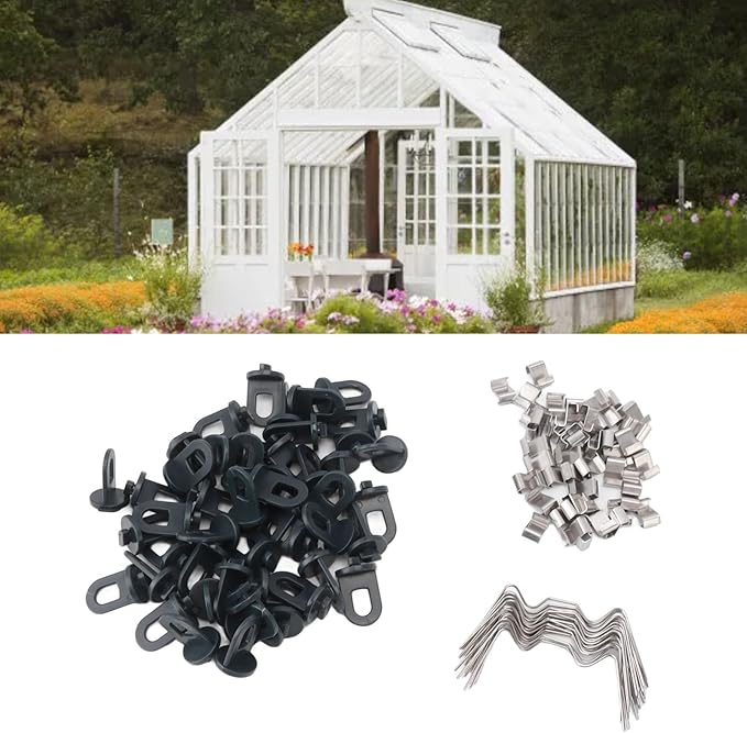 50pcs Greenhouse Z Clips, Retainer Clips Kits Sheets Fixing