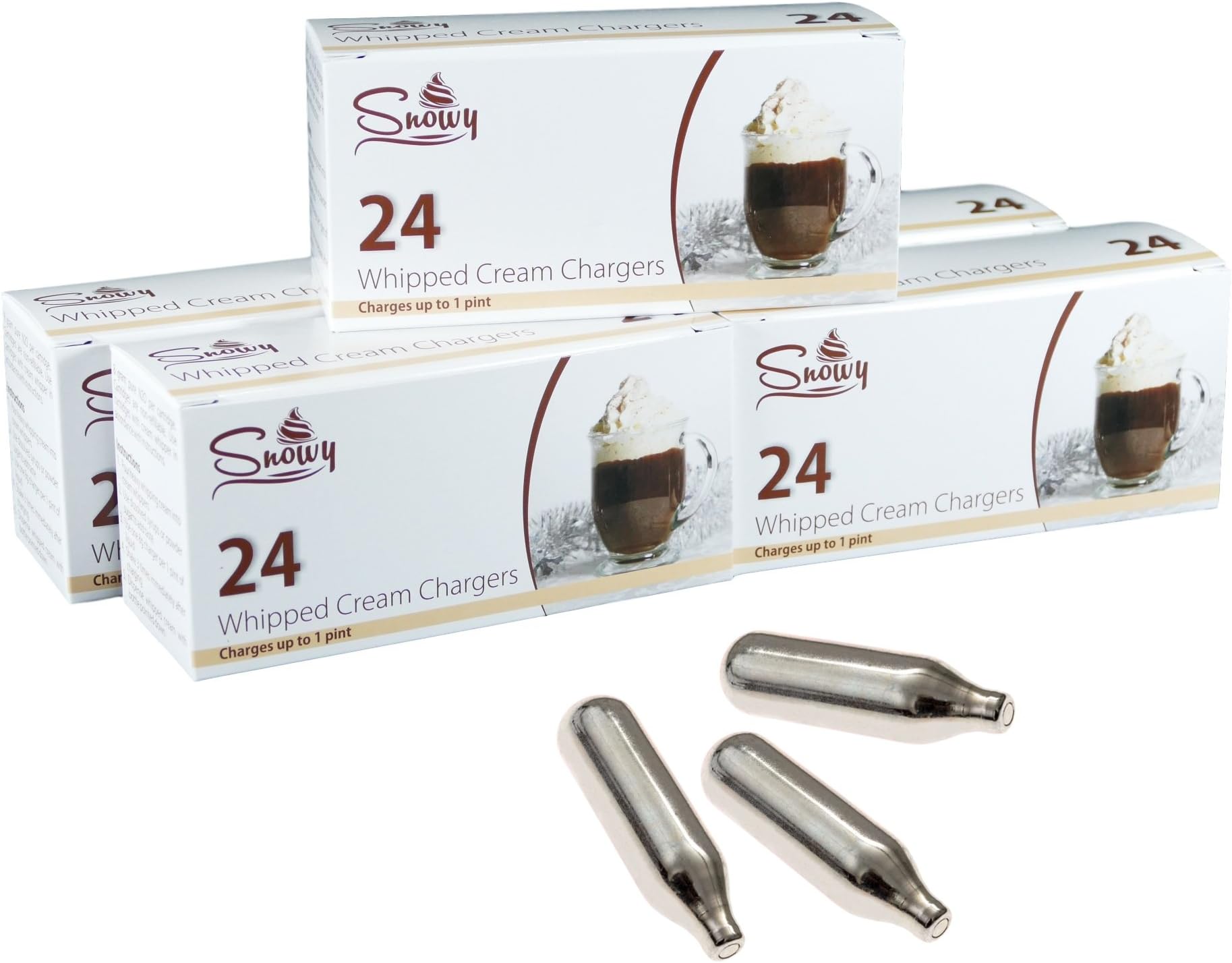 Snowy Whipped Cream N2O Chargers, Pack of 600