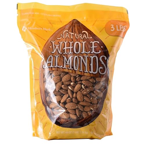 Berkley and Jensen Juego de 2 almendras enteras naturales de marca miembro, 3 libras