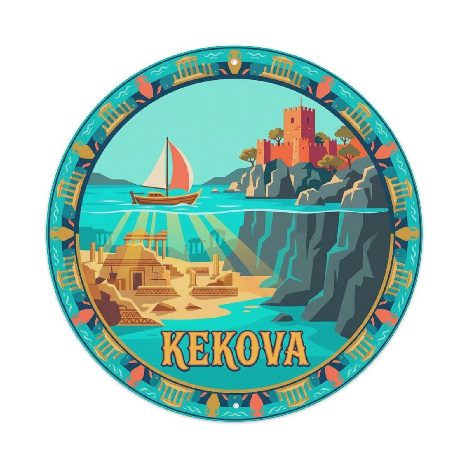 Kas Sunken City Kekova Historic Turkey Culture Classic Metal Tin Sign