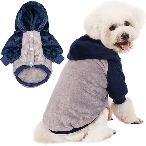 Suéter con capucha para perro, ropa para perro, abrigo para perro, chaqueta para perros pequeños o medianos, niños o niñas, suéteres ultra suaves y