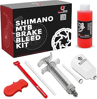 BleedZone Shimano Brake Bleed Kit with 60ml Mineral Oil - Hydraulic Brake Kit for Shimano Disc Brakes, Bike Brake Bleeder Kit, MTB Brake Bleed Kit, and Mineral Oil Brake Maintenance