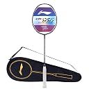 Li-Ning Blaze 100 Carbon Fibre Strung Badmiton Racket With Free Full Cover (Navy/White/Gold, 78 Grams), Badminton gallery image