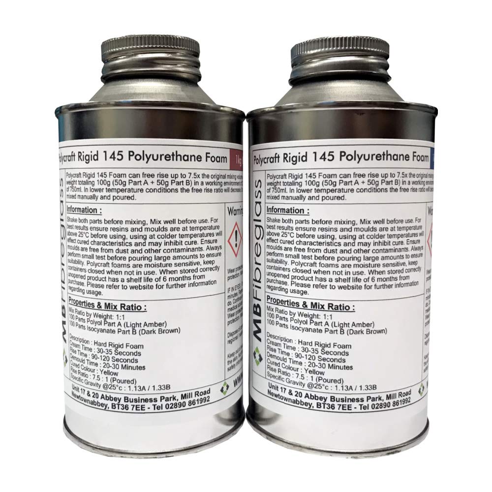 Polycraft Polyfoam Rigid 145 Polyurethane Foam - 1kg Kit