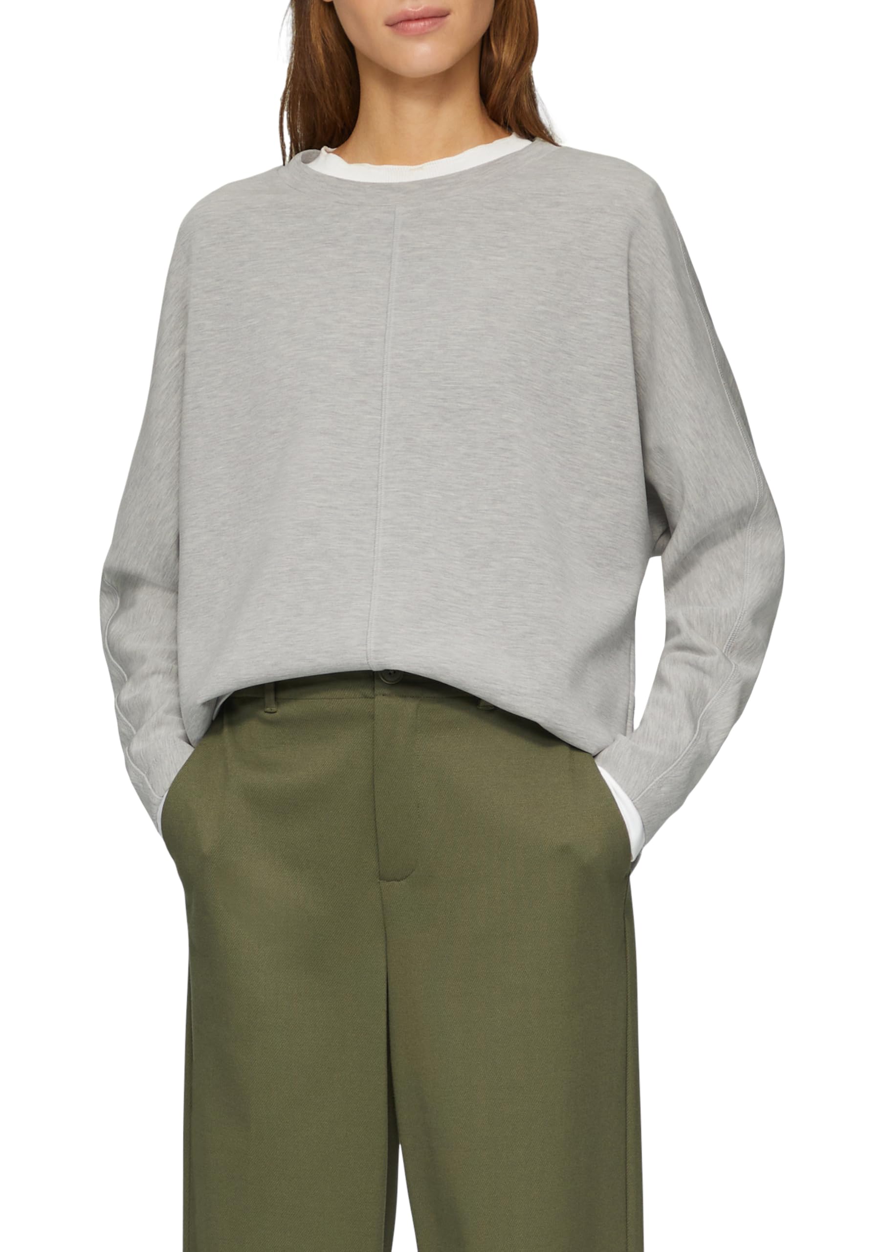 s.Oliver Sweatshirt aus Scuba mit Fledermausärmeln