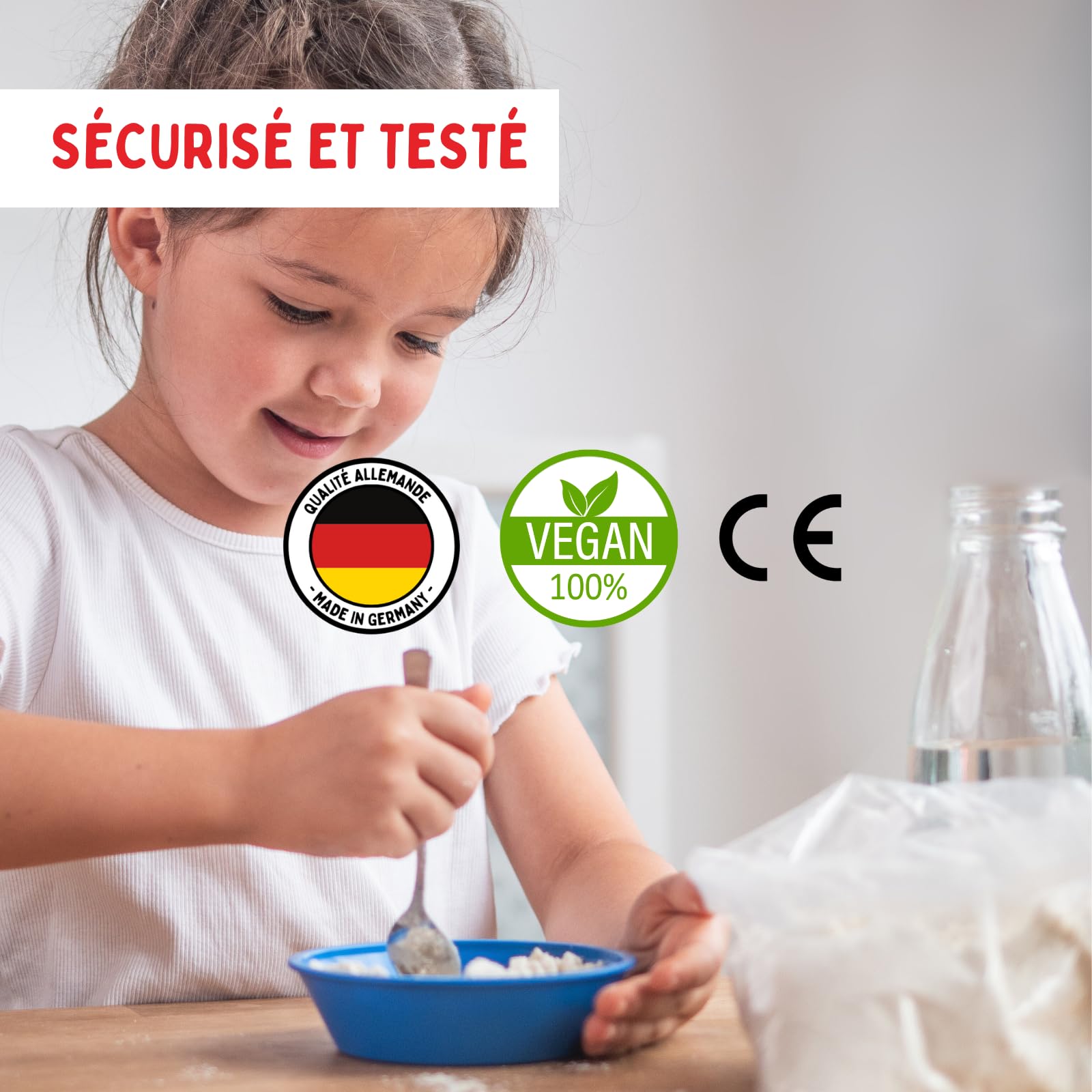Teifoc 902 Mortier prêt à l’Emploi 1000 g – mortier Soluble dans l’Eau pour Bricolage et Construction avec Mini-Briques, Jouet Montessori DIY pour Enfants