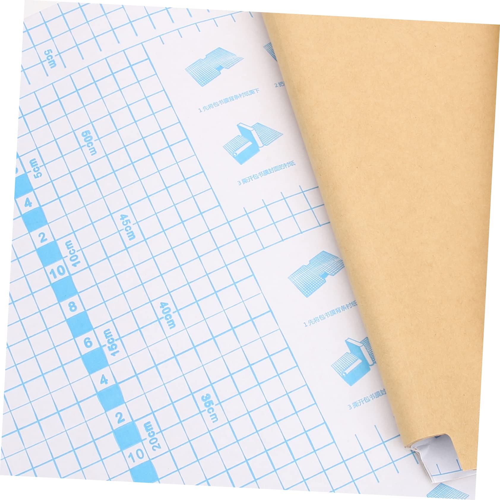Operitacx 30fogli Coperture Protettive Per Libri Carta Kraft Autoadesiva Per Libri Scolastici e Planner Resistente e Riutilizzabile Adatta Per Scuole e Ufficio