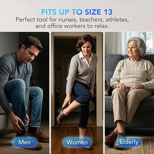 Miniatura 7 de SKG Masajeador de pies con calor y control remoto, masajeador eléctrico mejorado de pies para aliviar el dolor de la fascitis plantar, masaje de