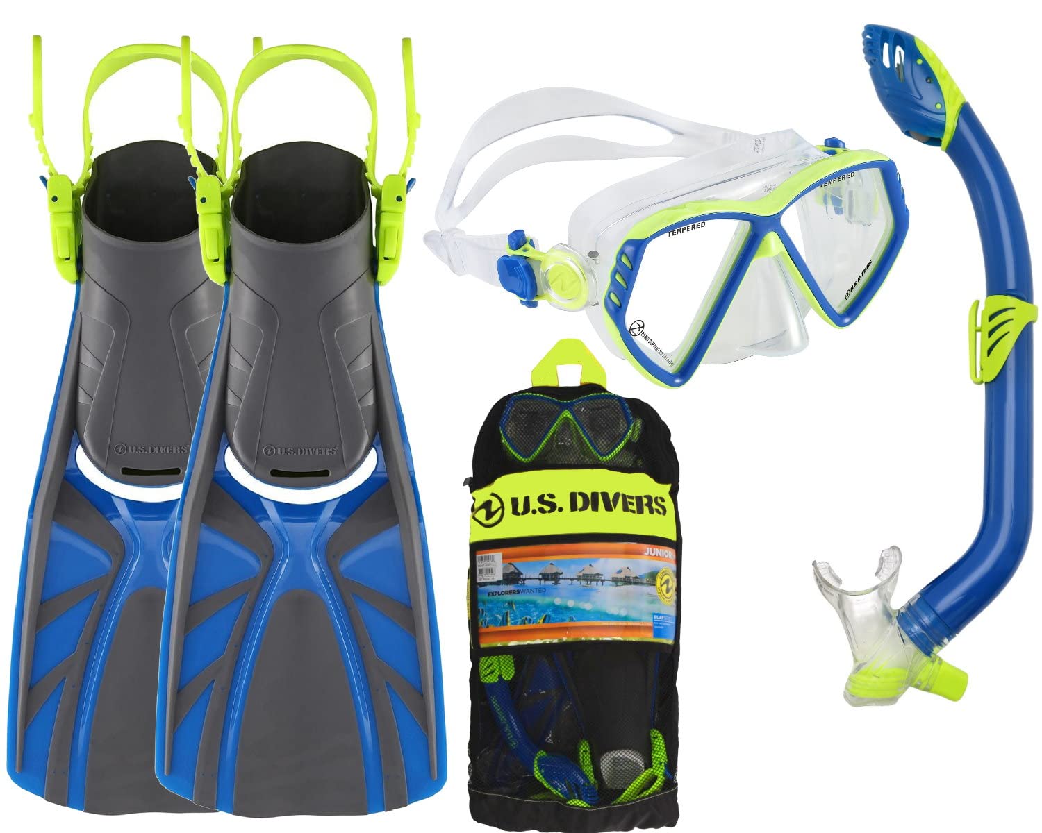 Aqua Lung Regal U.S Divers Schnorchelset für Kinder mit Flossen und Schnorchel