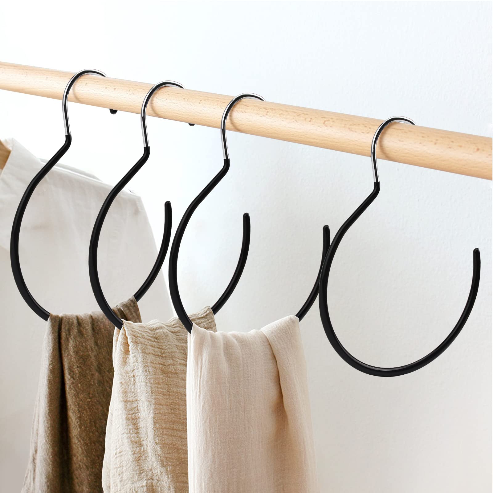 Lot De 8 Cintres écharpe Et Cravate - Porte-foulard Avec Pinces Pour Rangement Dressing