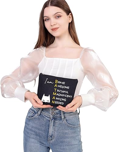 Miniatura 6 de MEIKIUP Regalos inspirados en la película de murciélagos para fanáticos, personaje de murciélago, maquillaje, bolsa de cosméticos, regalo para