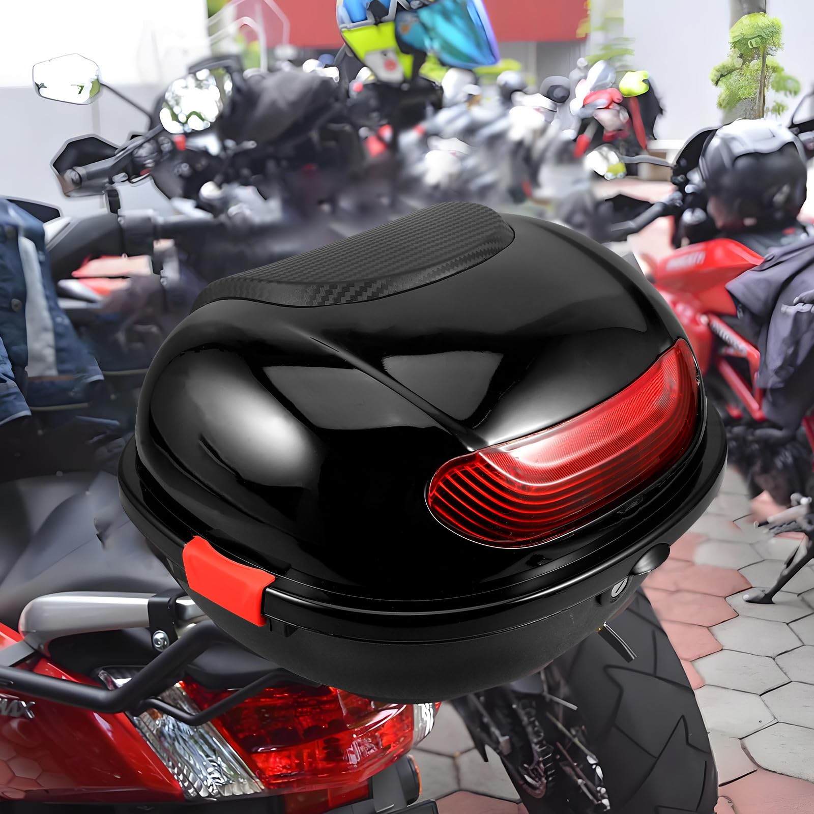 ABOOFAN Bauletto per Moto, Box Posteriore Pp con Schienale