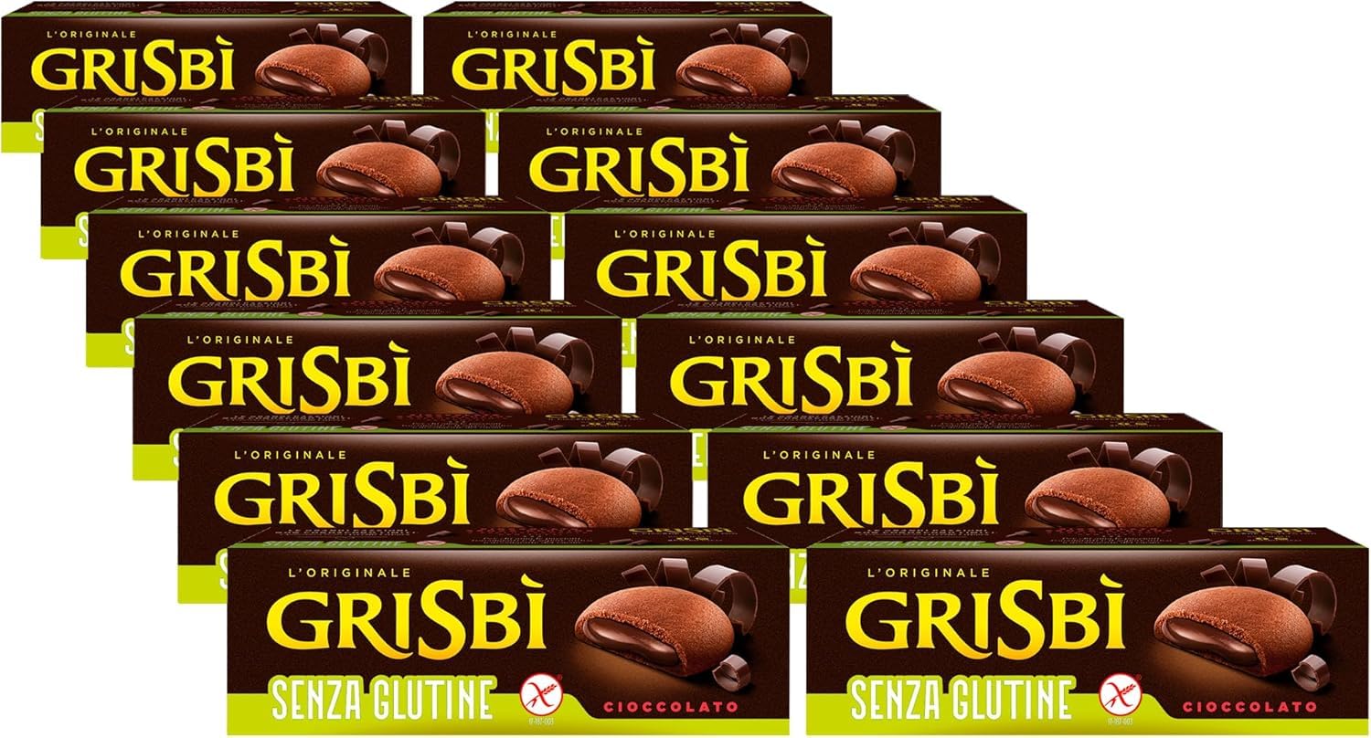 Italian Gourmet Grisbì Biscotti Senza Glutine Cioccolato Kekse 12 x 150g