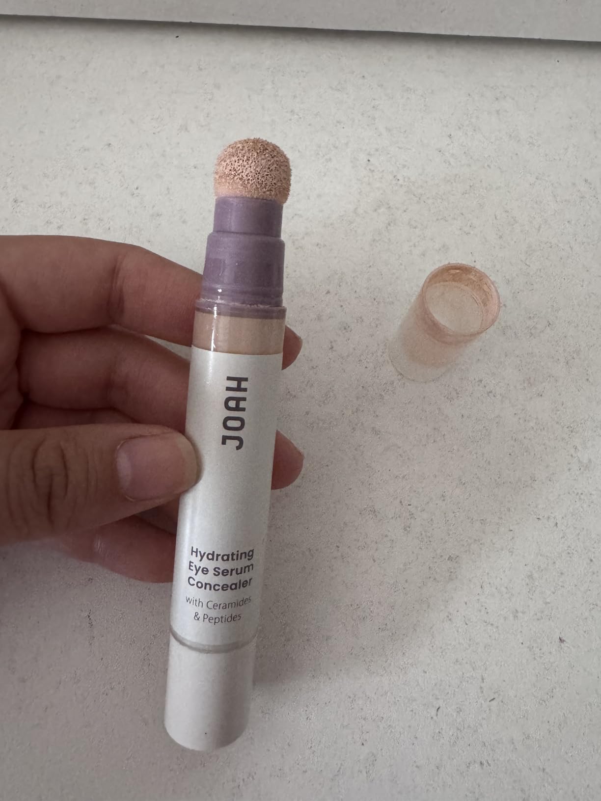 JOAH Perfect Complexion Under Eye Concealer and Serum, Korean Makeup, Hydrating Under Eye Concealer Stick for Dark Circles and Puffiness, Peptide Serum with Medium Coverage