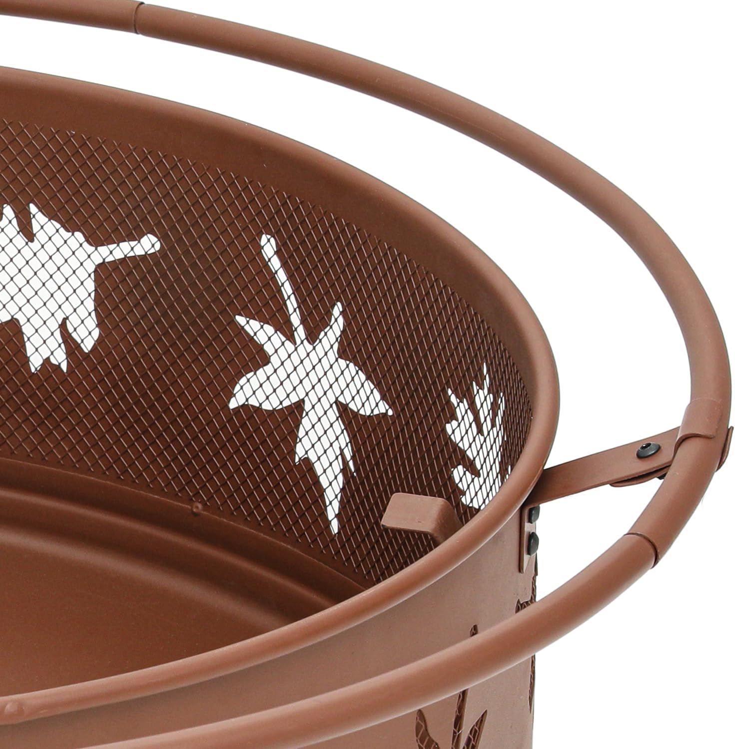 20.5" Black Wood Burning Square Fire Pit with Shelf