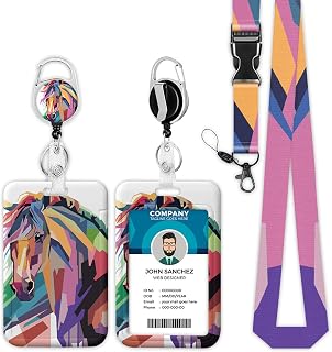ID Holder with Detachable Lanyard for Horse Badges, Office Teacher Nurse Use