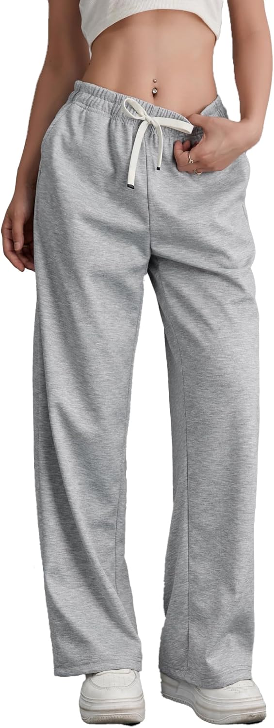 V.A.TOR 189 UNCO&BOROR Women's High Waisted Wide Leg Sweatpants Loose Fit Lounge Legging Pajama Pants with Drawstring