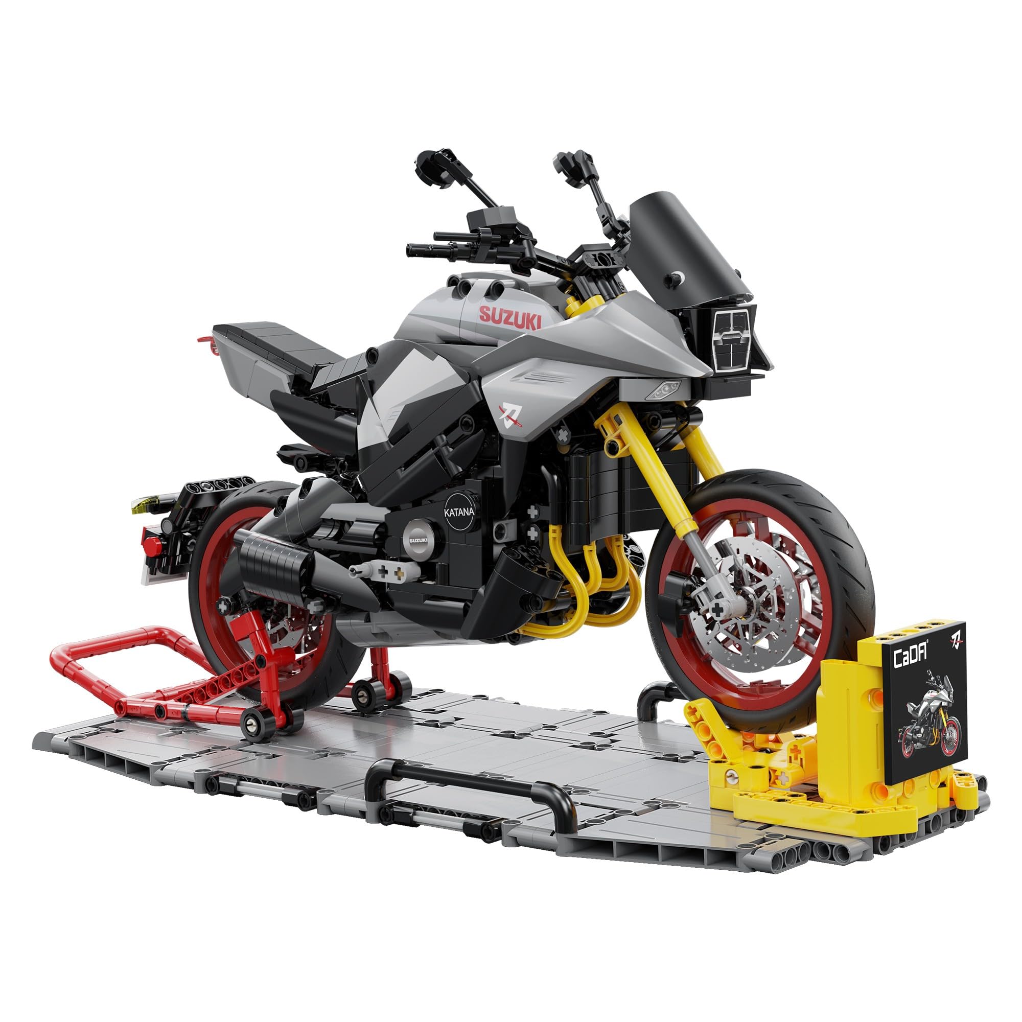 Cada - Suzuki CATANA 2022 - Set de construcción - Moto de Carretera - De Color Gris-Negro -1104 Piezas - + 8 años - Escala 1:6 (DEQUBE 927DE59021)