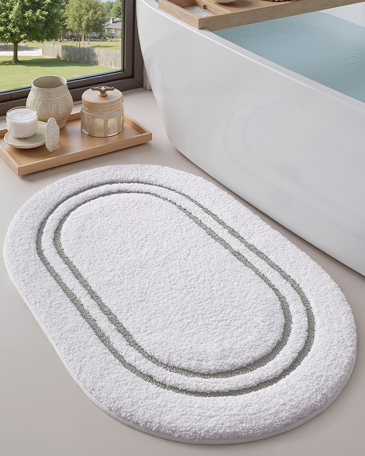Tapis antidérapant de salle de bain lavable pour éviter les glissades au sol