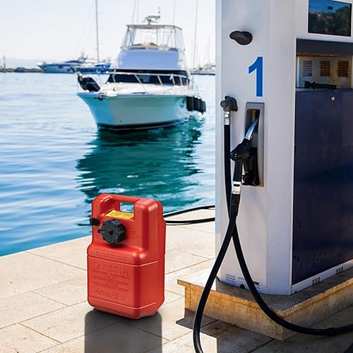 Miniatura 8 de Scepter 10506 Tanque de combustible marino portátil para debajo del asiento de 3 galones con asa, 19 pulgadas x 12 pulgadas x 7 pulgadas, rojo