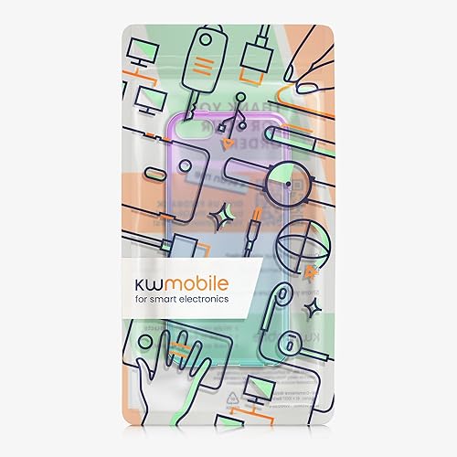 Miniatura 7 de kwmobile Funda transparente compatible con Apple iPod Touch 6G  7G (6 y 7 generación), carcasa trasera de TPU, bicolor violeta, azultransparente