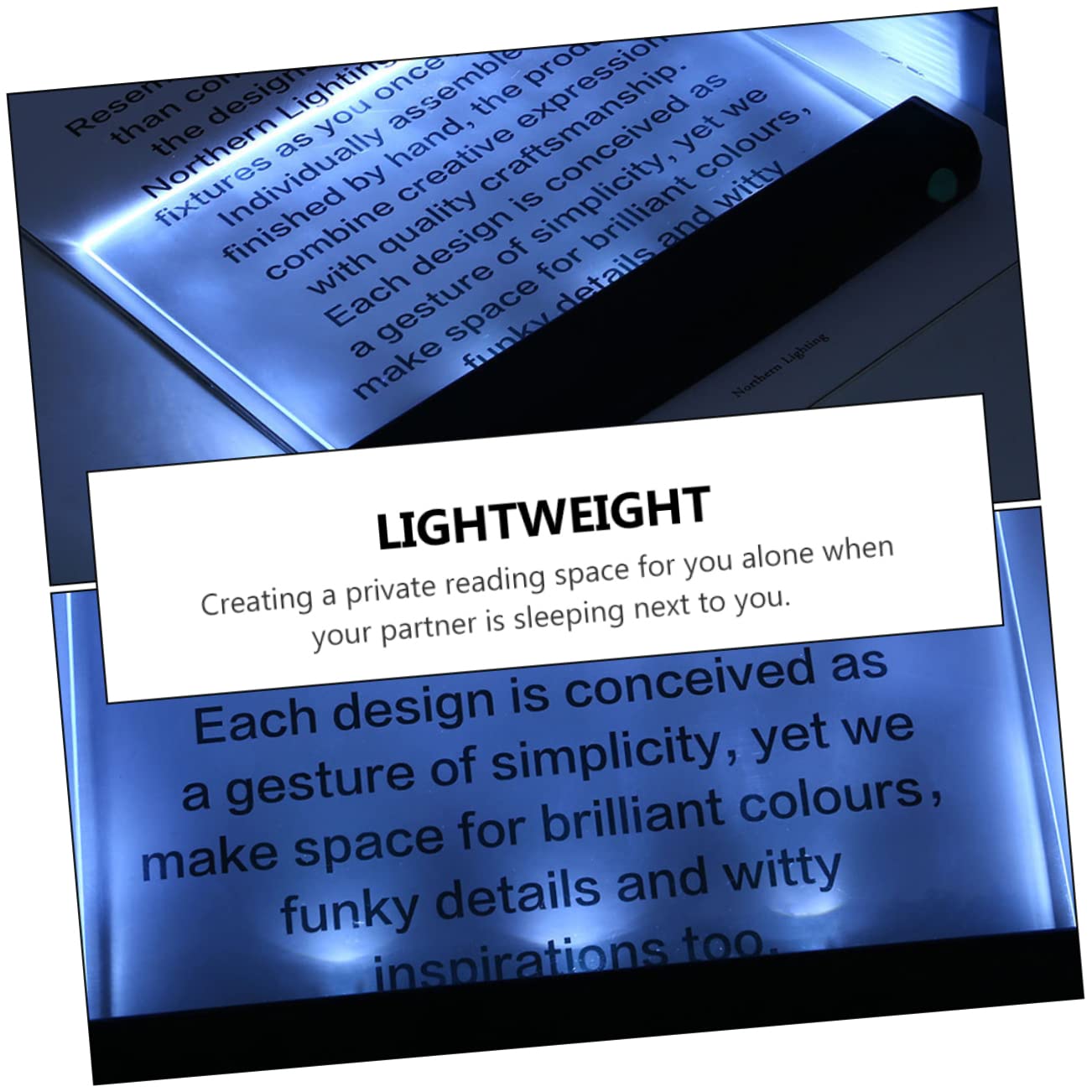 Yardenfun LED Eye Protection Reading Lamp Portable Night Light for Bedside Lightweight and Travel Friendly for Adults for Reading and Study High Brightness