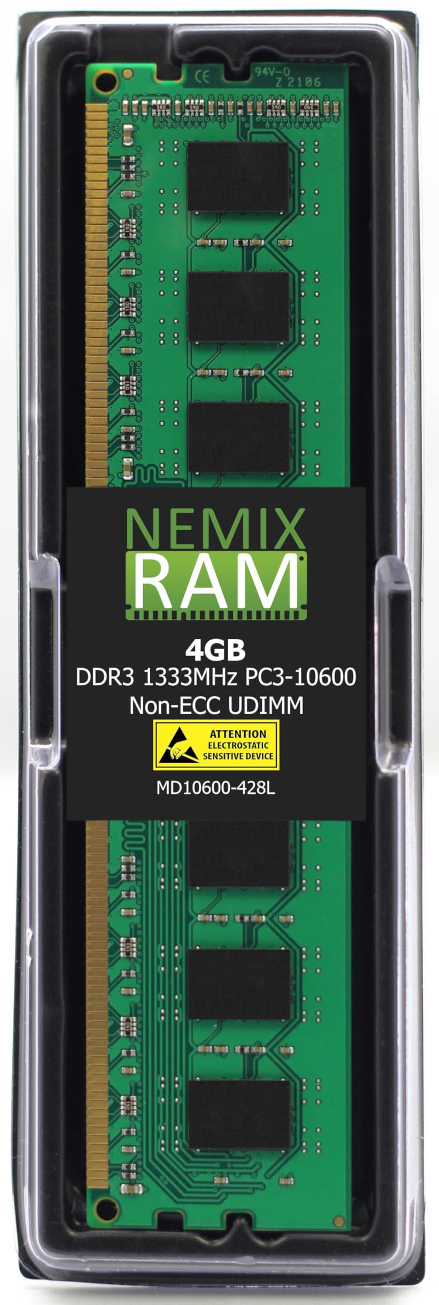 NEMIX RAM 4GB (1X4GB) DDR3 1333MHZ PC3-10600 2Rx8 1.35V 240