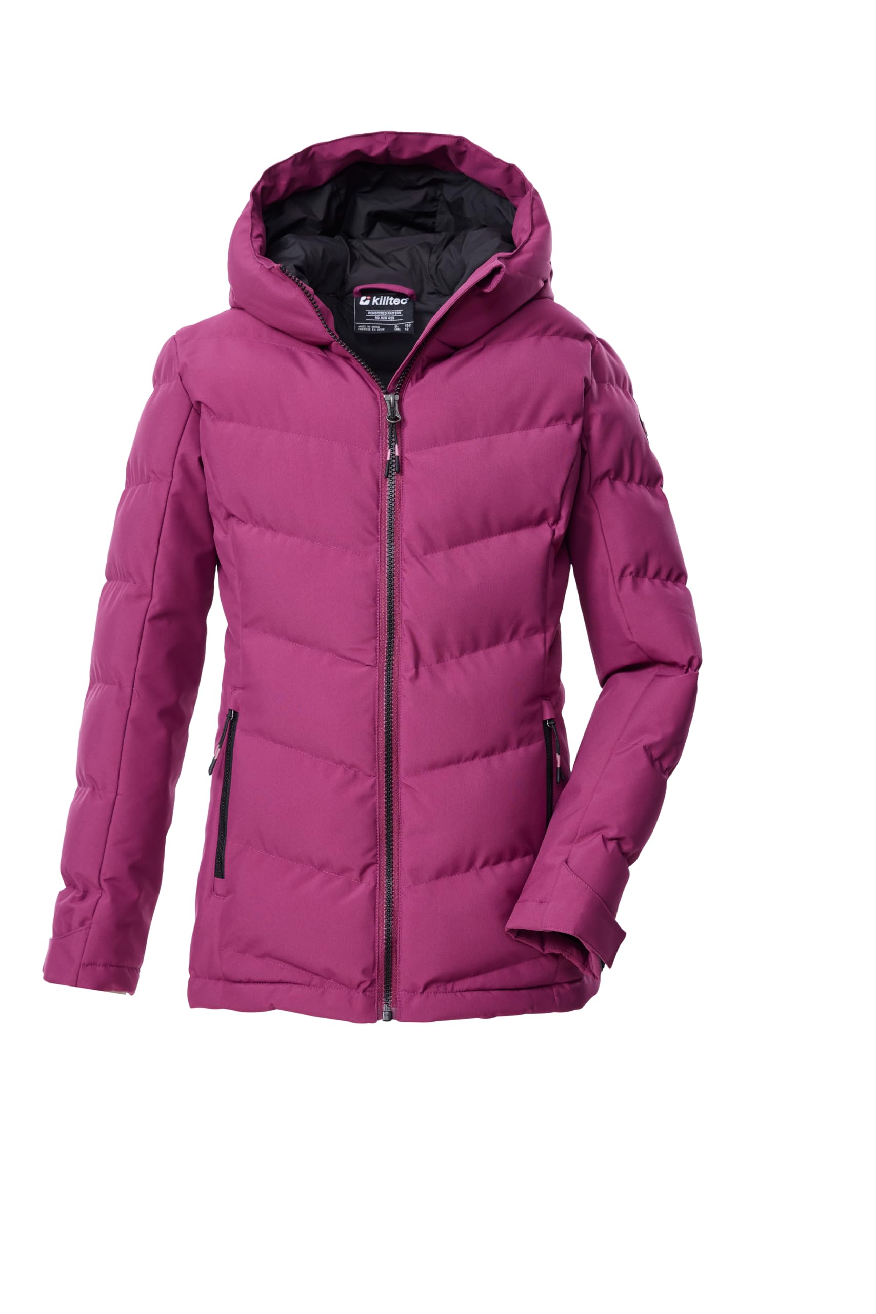 killtec Mädchen Steppjacke/Funktionsjacke Daunenoptik, KOW 220 GRLS QLTD JCKT, dunkel himbeere, 152