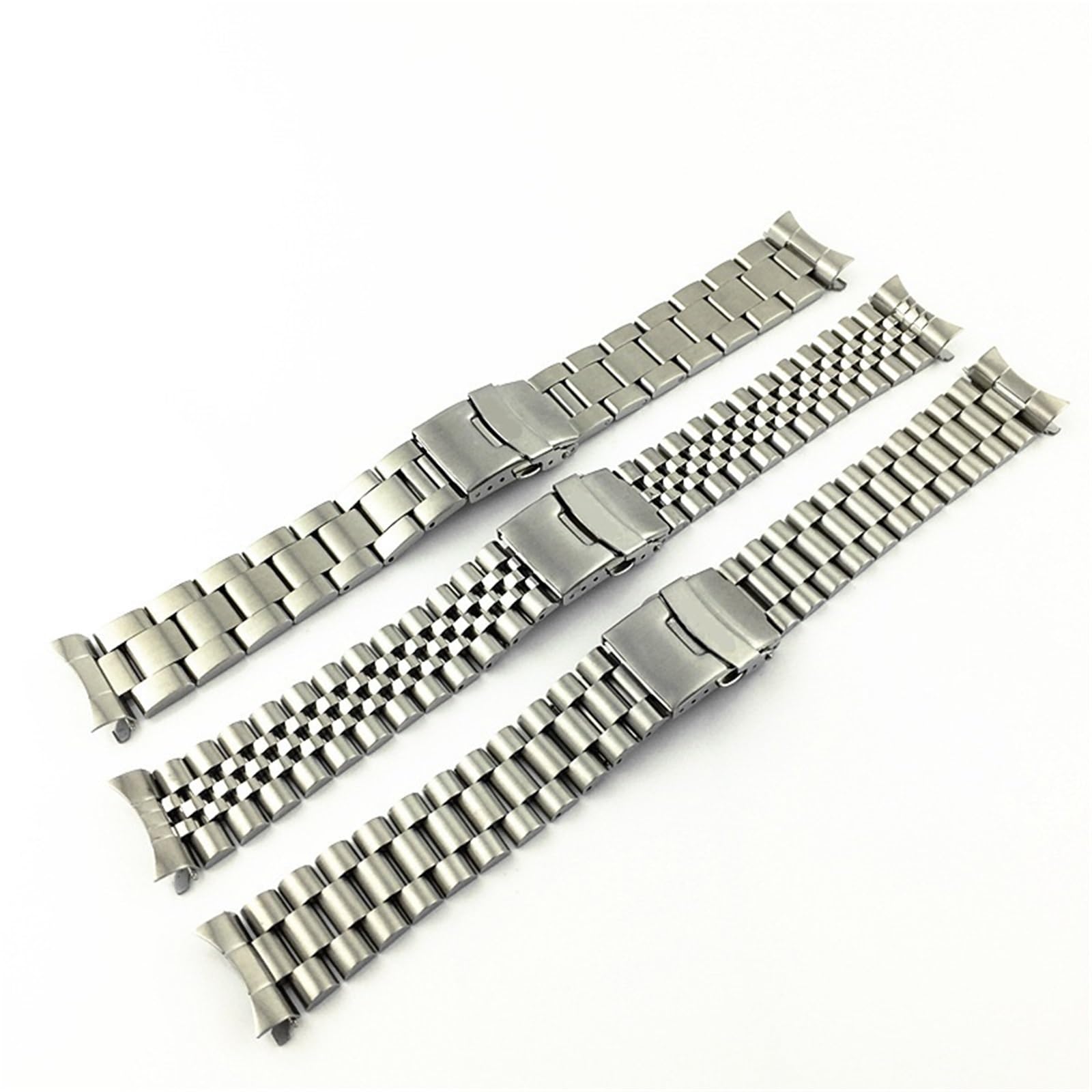 Cinturino in acciaio inossidabile 18mm 19mm 20mm 22mm 24mm Bracciale in metallo curvo Uomo Donna
