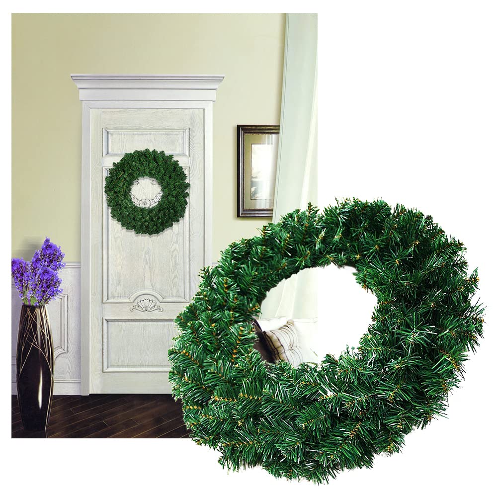 Christmas Wreaths for Front Door Outside, Wreaths for Christmas Decorations,16" Canadian Artificial Pine Christmas Wreath for Christmas Day Party,unlit Front Door Wreaths for All Seasons (3, 16")