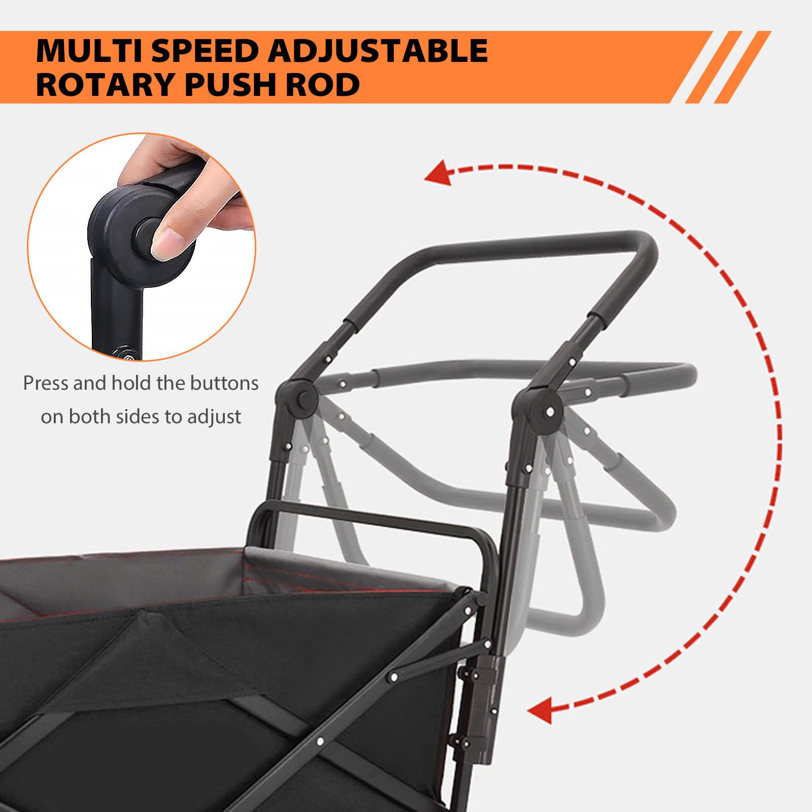 Uittrekbare trolleystang Universele opvouwbare kar duwbeugelbevestiging met minerale connectoren, opvouwbare duw-trekstang voor opvouwbare kar/Costco-kar/tuinkarren/kinderwagen Uittrekbare trolleystang Universele opvouwbare kar duwbeugelbevestiging met minerale connectoren, opvouwbare duw-trekstang voor opvouwbare kar/Costco-kar/tuinkarren/kinderwagen