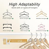 Vista 4 de HOUSE DAY Ganchos Colgadores que Ahorran Espacio Paquete de 60, Ganchos Conectores Blancos para Perchas de Ropa, Ganchos para Perchas Resistentes