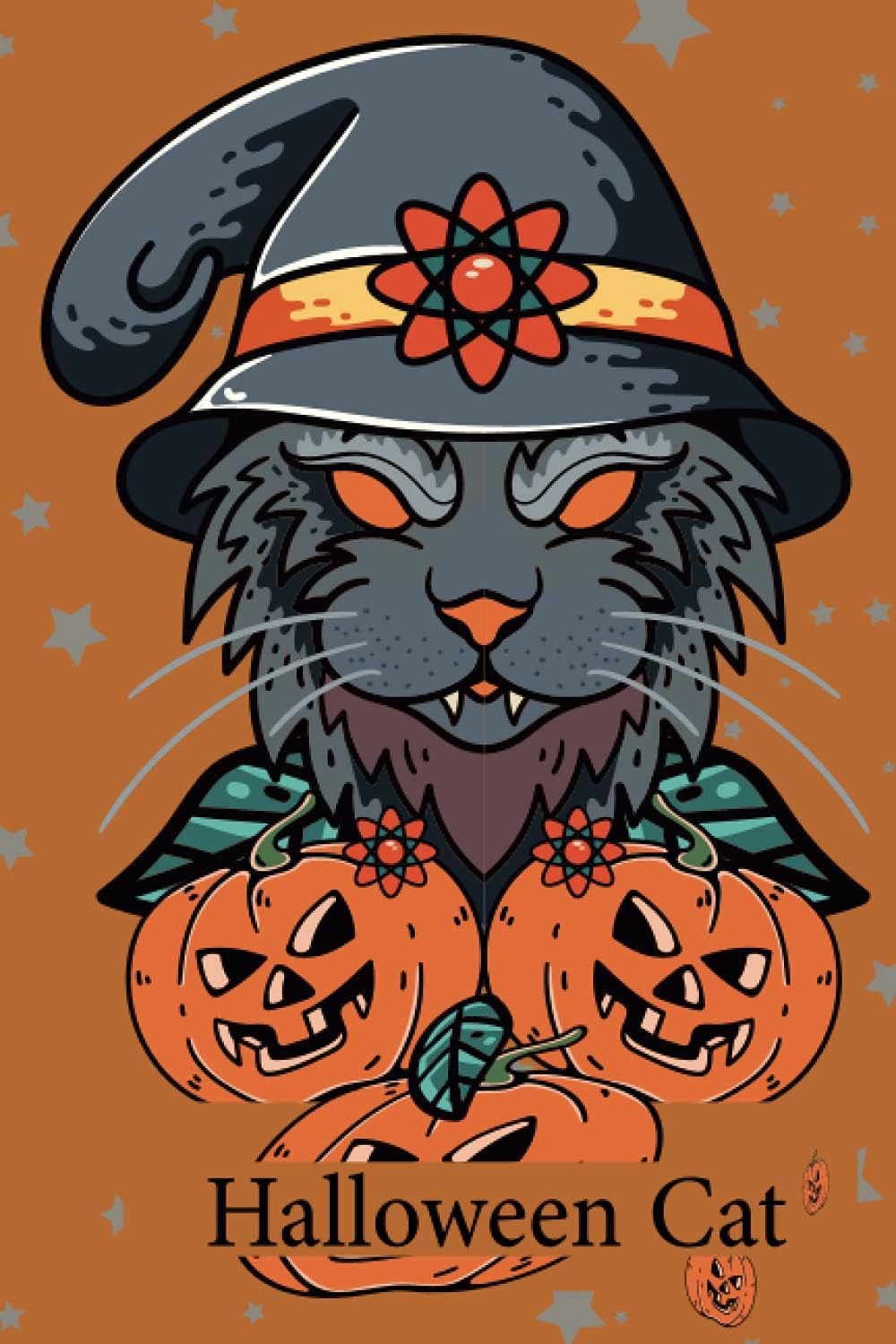 Halloween Cat: Elegant Blank Halloween Cat Diary, Simple Gift Lined, 120 Pages, Size 6" x 9" perfect for white ink, fluorescent pens, and gel pens. excellent