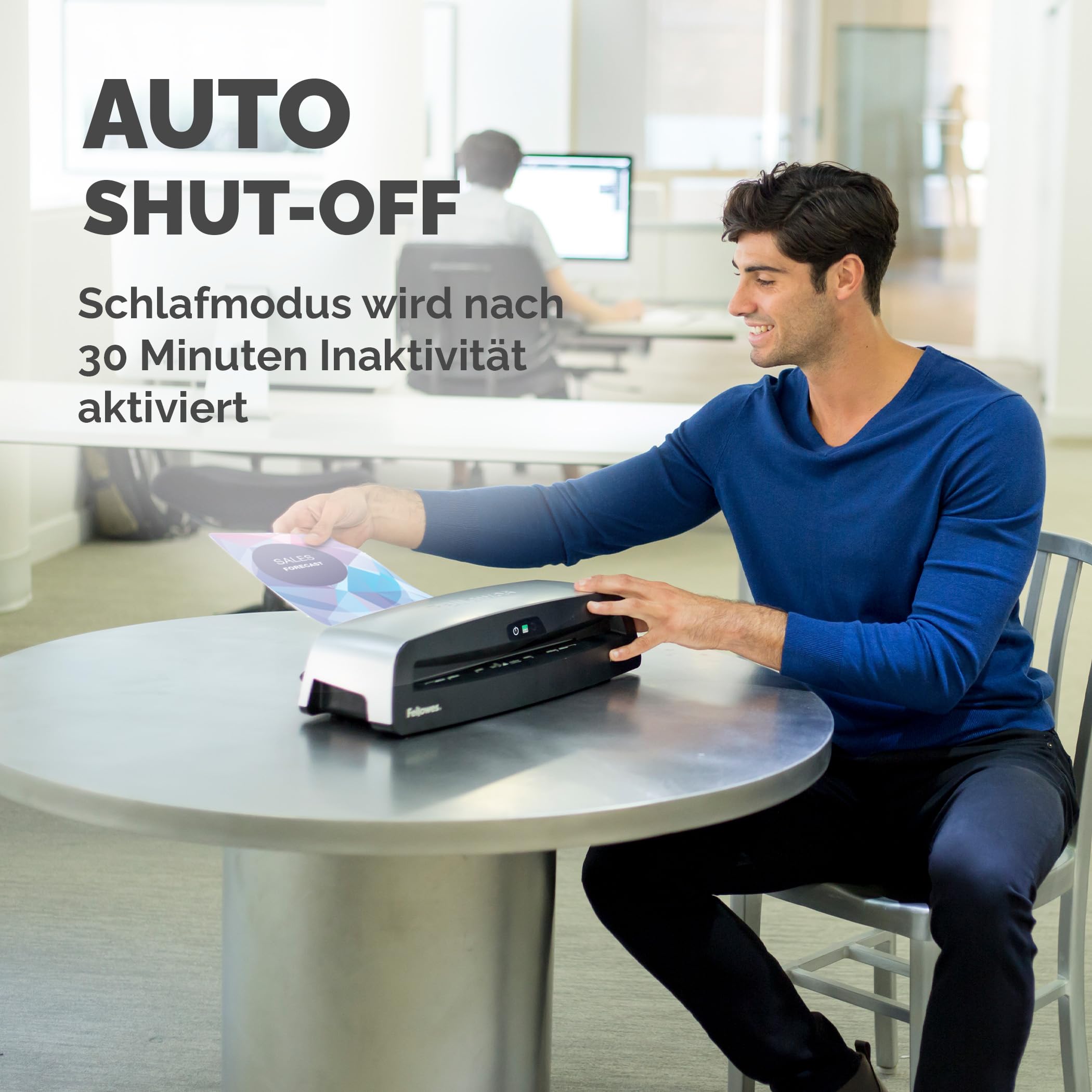 Fellowes A3 Laminiergerät Neptune 3 - bis 175 Mikron - Aufwärmzeit nur 60 Sekunden - AutoSense Technologie und Folien-Tracker - inkl. 10 gratis Laminierfolien