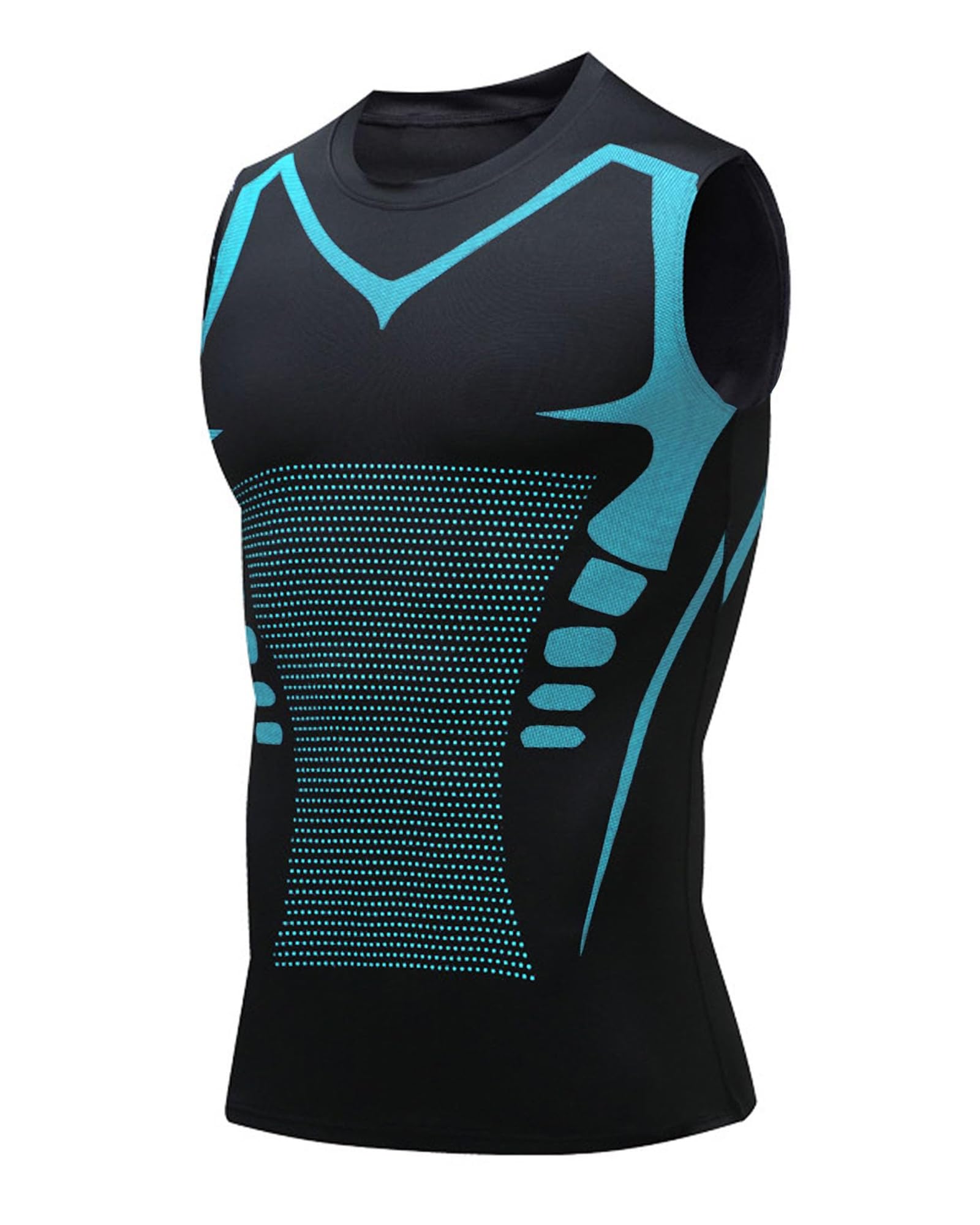 Compression Shirt Men Slimming Body Shaper Vest Crewneck Workout Shirts Tummy Control Undershirts