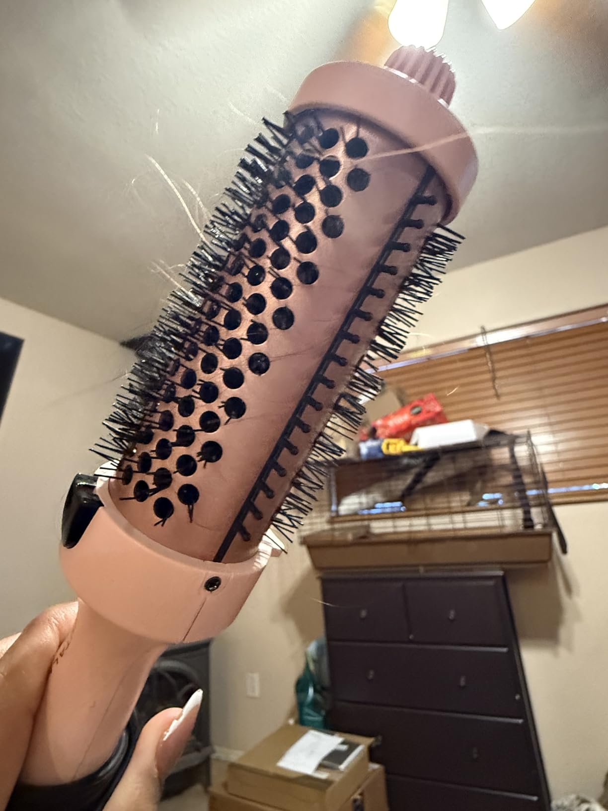 Wavytalk Thermal Brush Blowout Boost Grande, 1.77 Inch Heated Round Brush for Long Hair Blowout, Tourmaline Ceramic Negative Ion Technology Reduce Hair Damage, Dual Voltage Sakura Pink
