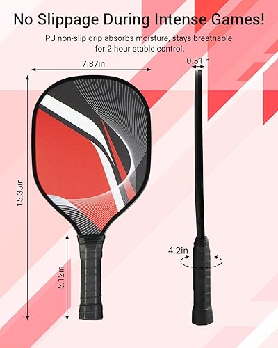 Miniatura 2 de Juego de 8 palas de pickleball de 8 piezas con 2 bolsas de transporte, paletas de álamo y fibra de carbono de 9 capas aprobadas por USAPA  Ideal