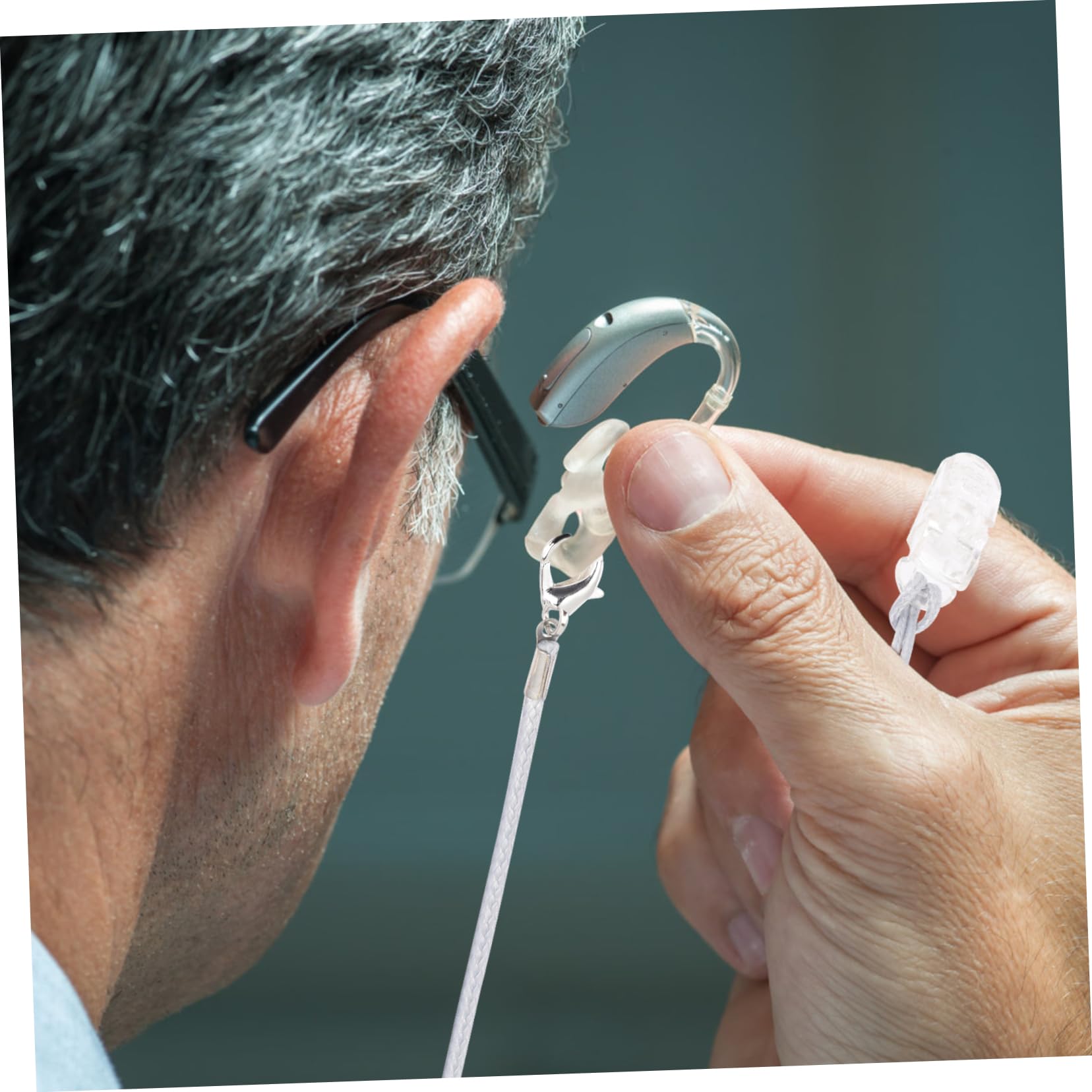 Healvian 12 Stk Anti-verlorenes Seil für Halter für Hörverstärker Hörgeräteclip gegen Verlust Trageband für Hörverstärker -Clip Gehörschutz Halterung Nylon