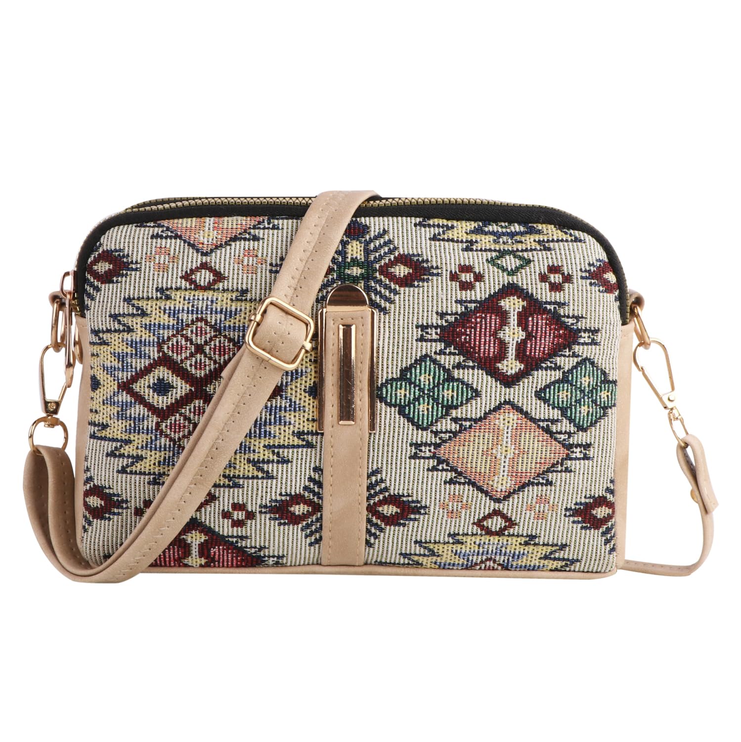 Jute Fabric Sling Handbag for Women and Girls | Stylish Ethnic & Casual Crossbody Side Bag Purse-picture-44