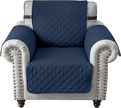 Vista 60 de MIFXIN Funda reversible para sofá, impermeable, antideslizante, lavable, con correa elástica, protector de muebles para mascotas, perros y niños