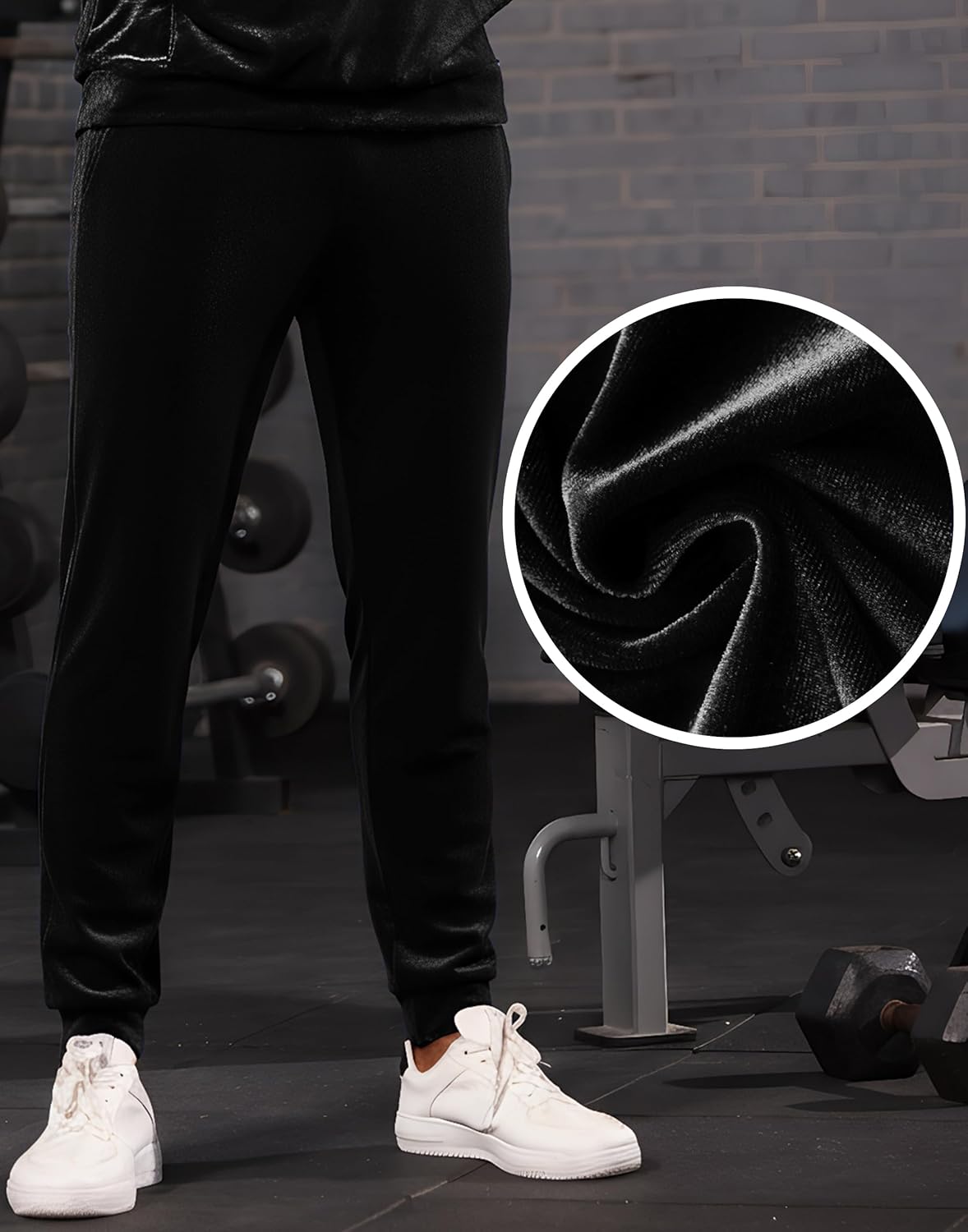 RPOVIG Men's Velour Hoodie Tracksuit 2 Pieces Set Jogging Sweatsuits Outfits Fall Warm Clothes Velvet Hooded Sweatshirt - Image 6