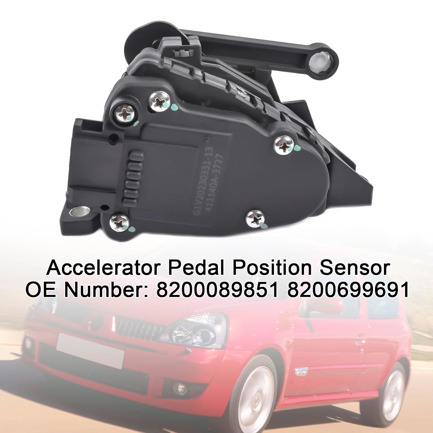 Areyourshop Accelerator Pedal Position Sensor 8200089851 8200699691 for Renault Clio II BB, CB 1.2/1.4/1.5/1.6 Select Models